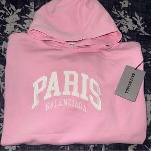 Balenciaga Pink and White Hoodie